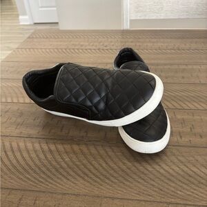 Steve Madden Black Quilted Slip-On Sneakers